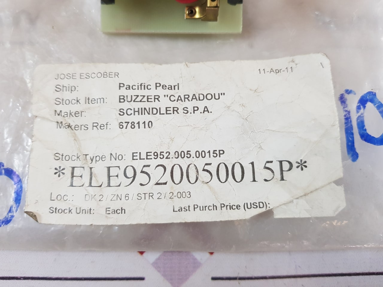 Schindler 8Y2Zzc5033 Pcb Card