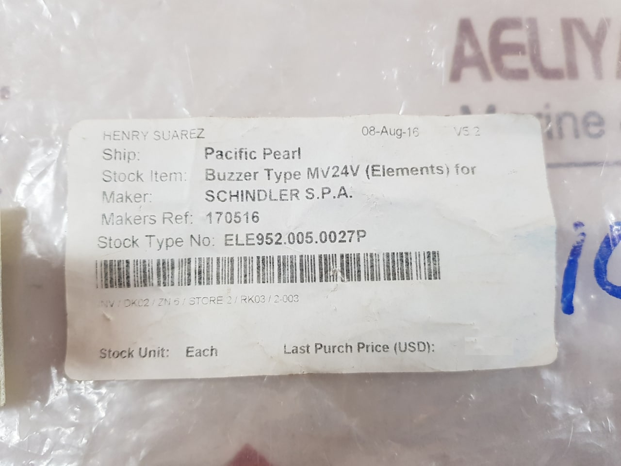 Schindler Y799B0187 Pcb Card