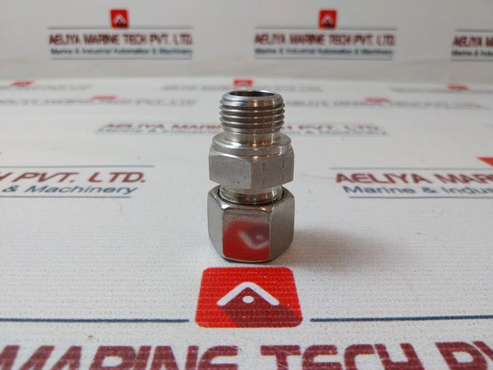 4571 14S Stainless Steel Straight Compression Fitting With Male Thread