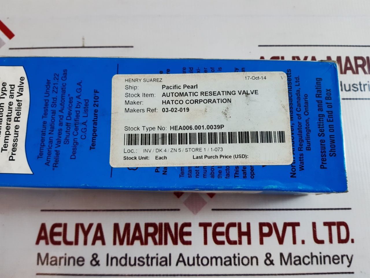 Watts Regulator 40Xl-z2 Temperature And Pressure Relief Valve