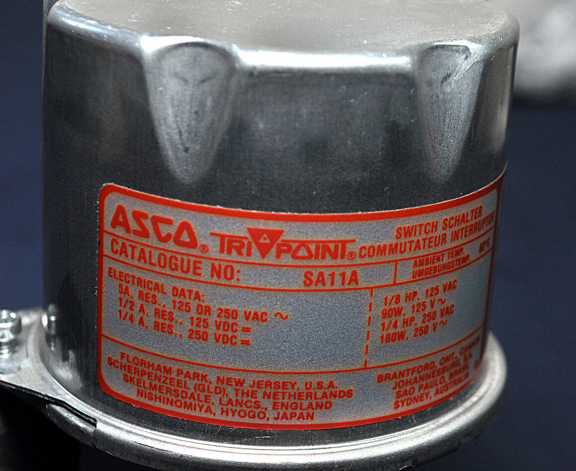 Asco tripoint pressure and temperature switches