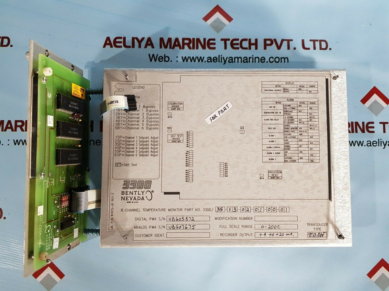 Bently nevada 3300/35-13-02-01-00-01 six channel temperature monitor