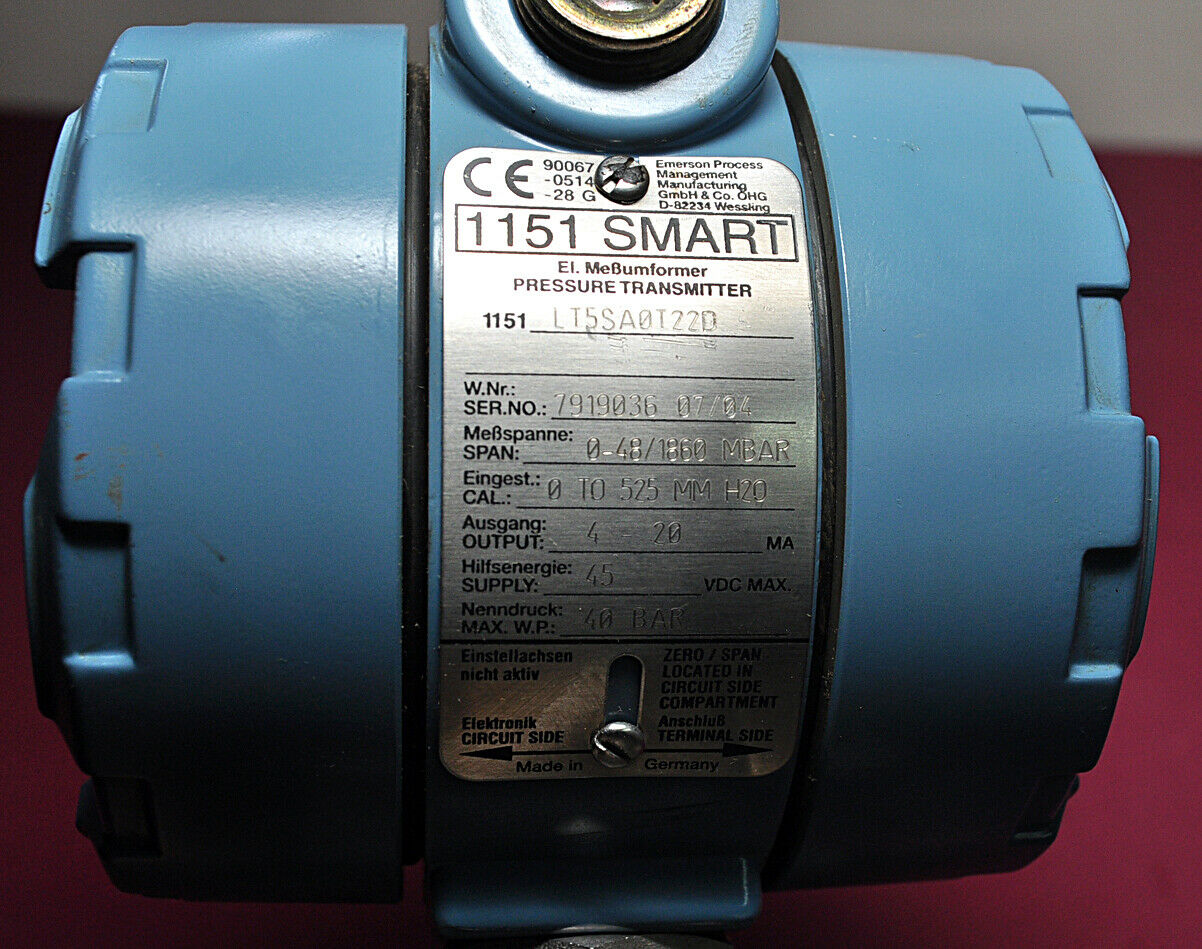 Rosemount 1151 lt5sa0t22d pressure transmitter