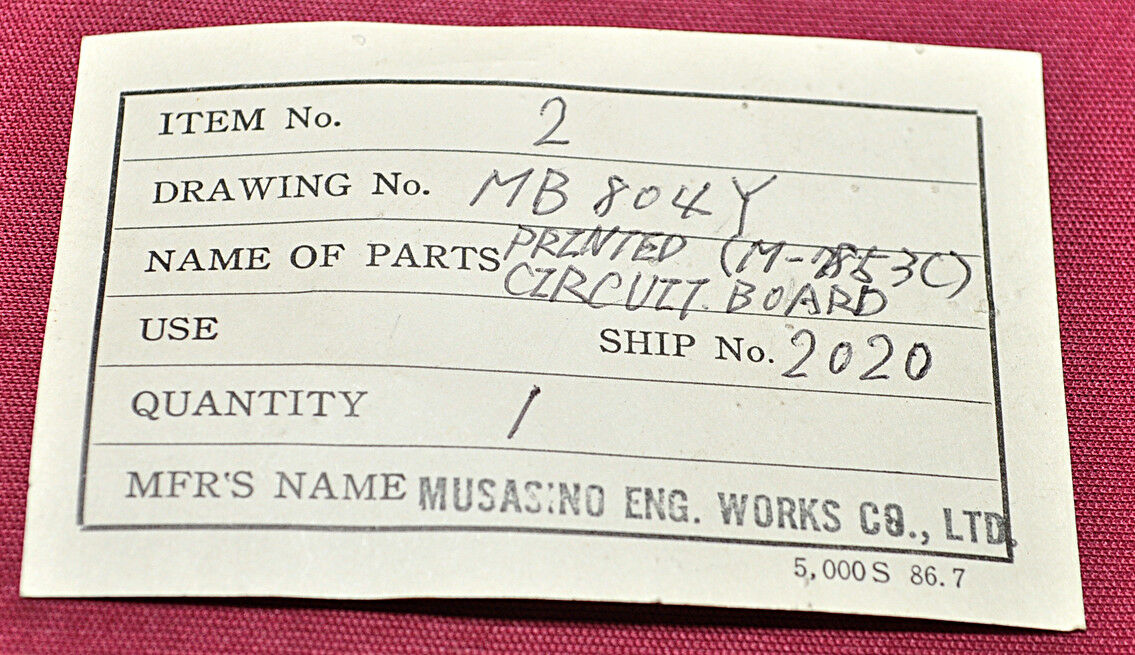 Musasino circuit board m-7883c