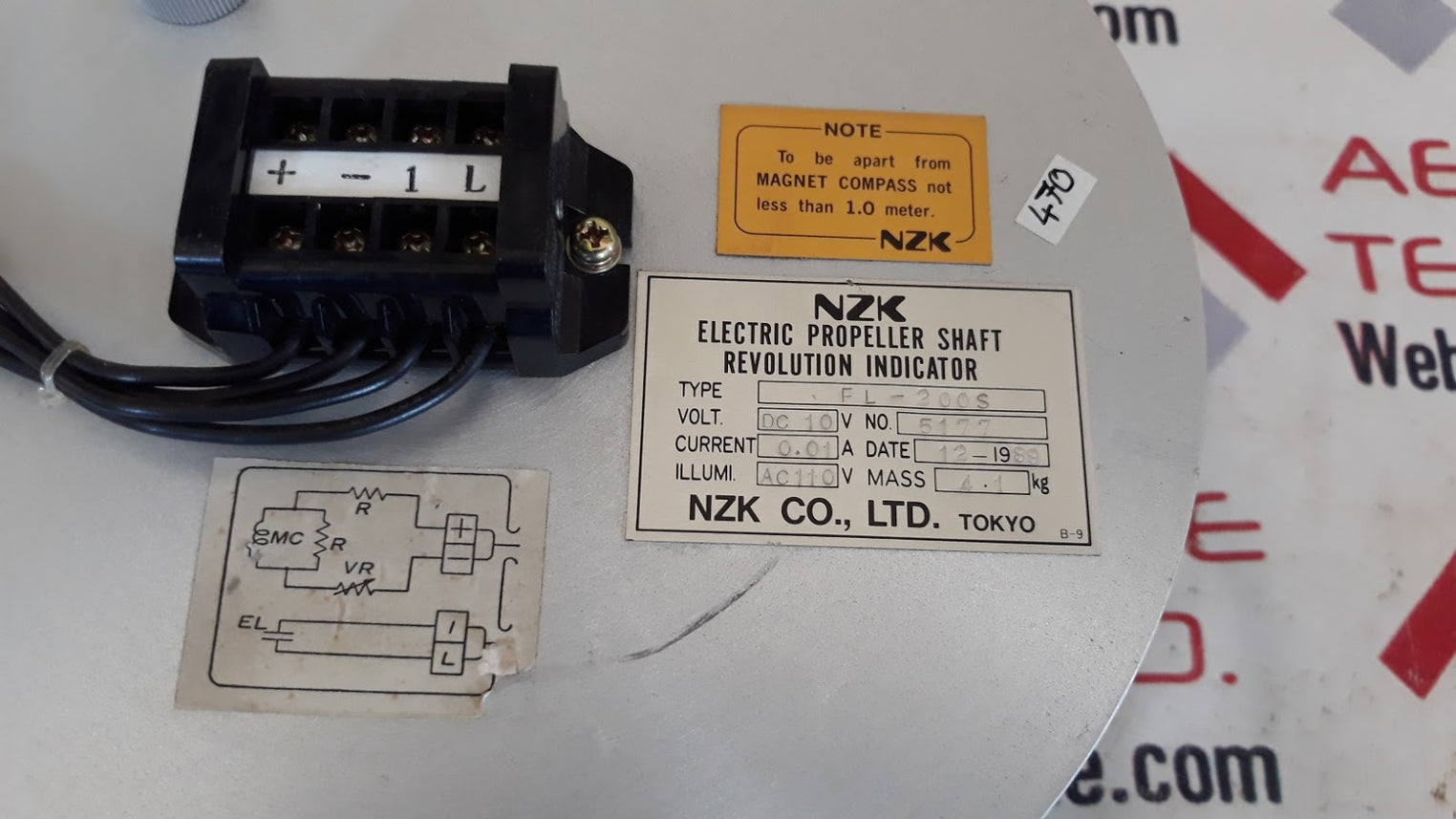 Nzk fl-200s 5177 electric propeller shaft revolution indicator