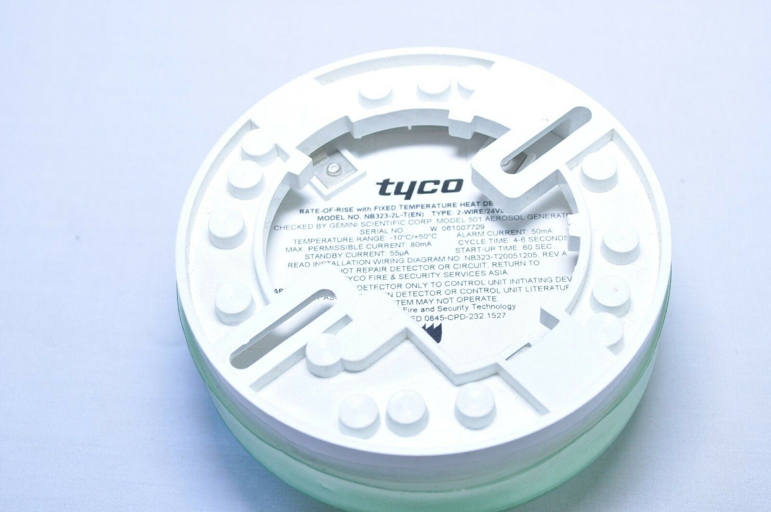 Tyco nb323-2l-t(en) temperature heat detector 2-wire/24 vdc