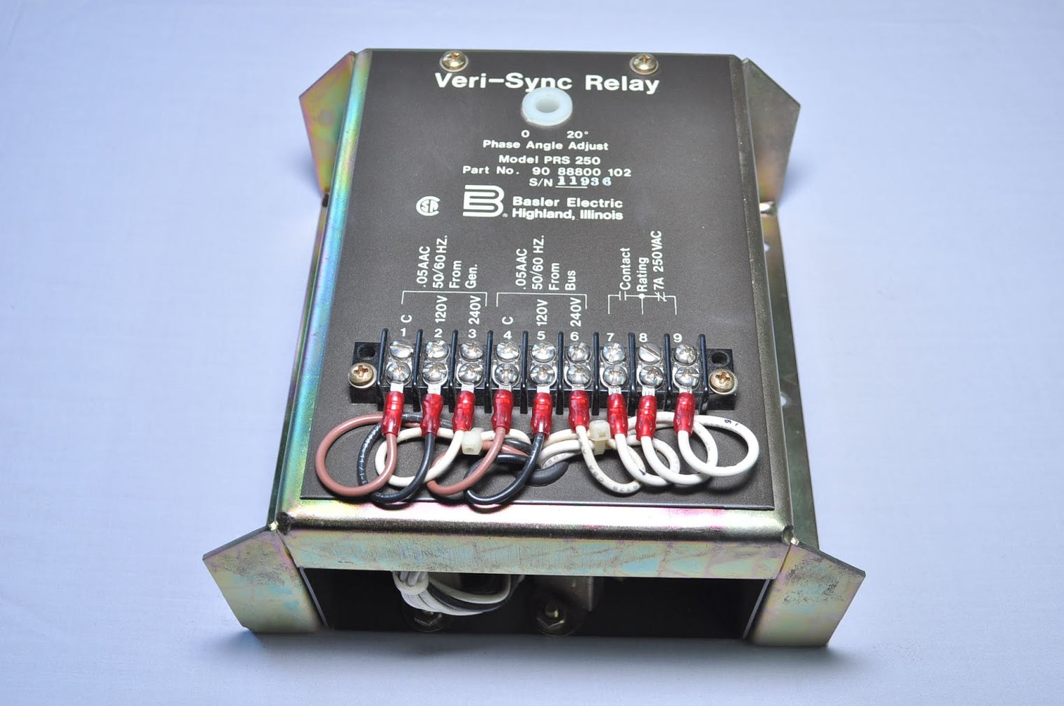 Basler electric prs 250 veri-sync relay