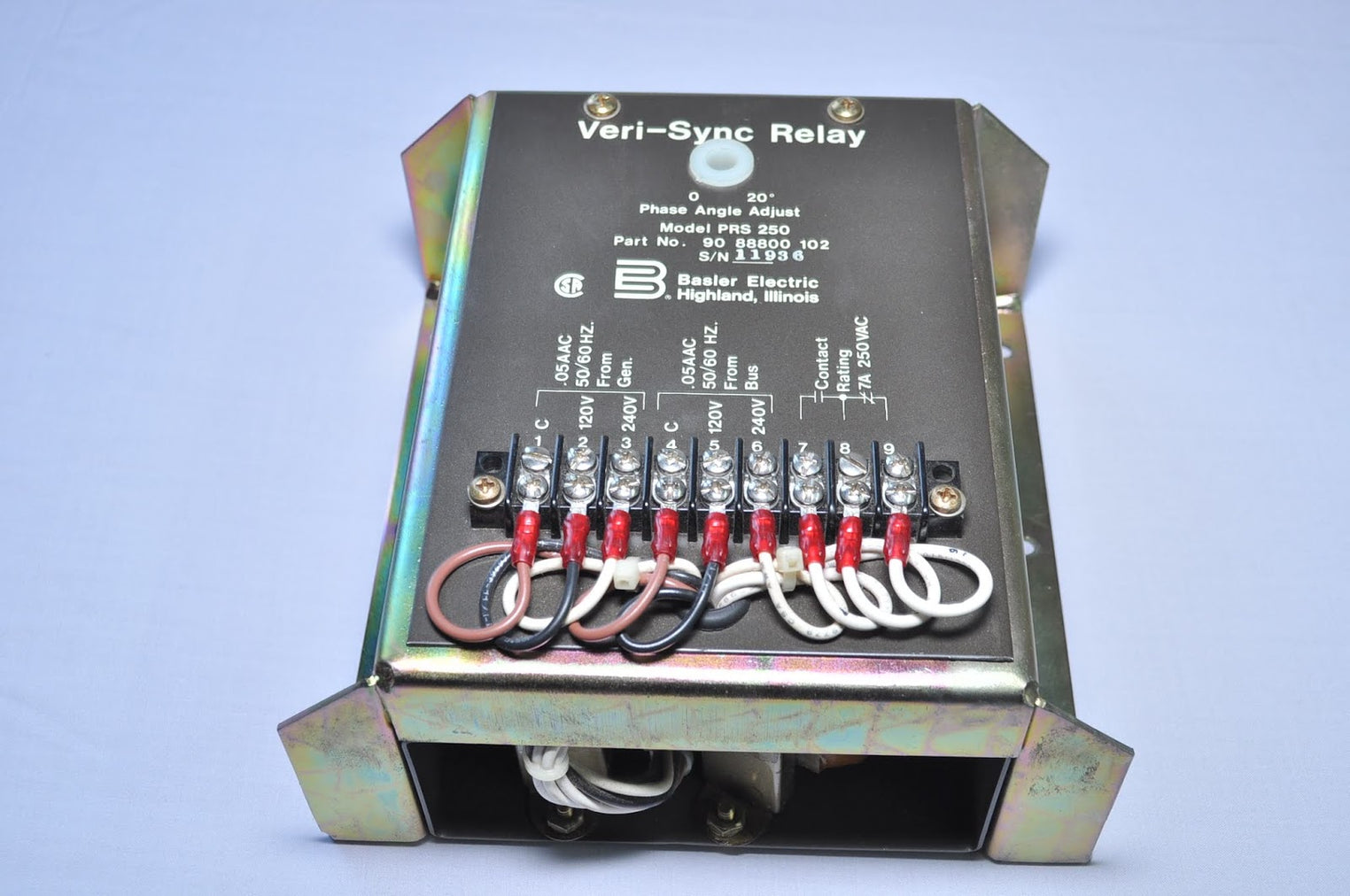 Basler electric prs 250 veri-sync relay