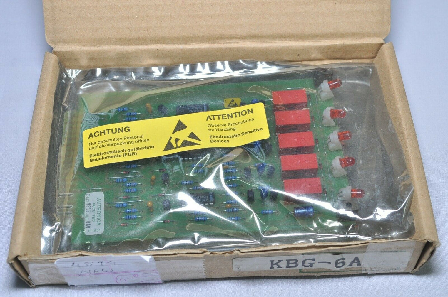 Autronica kbg-6a pcb card 7225-021.0005