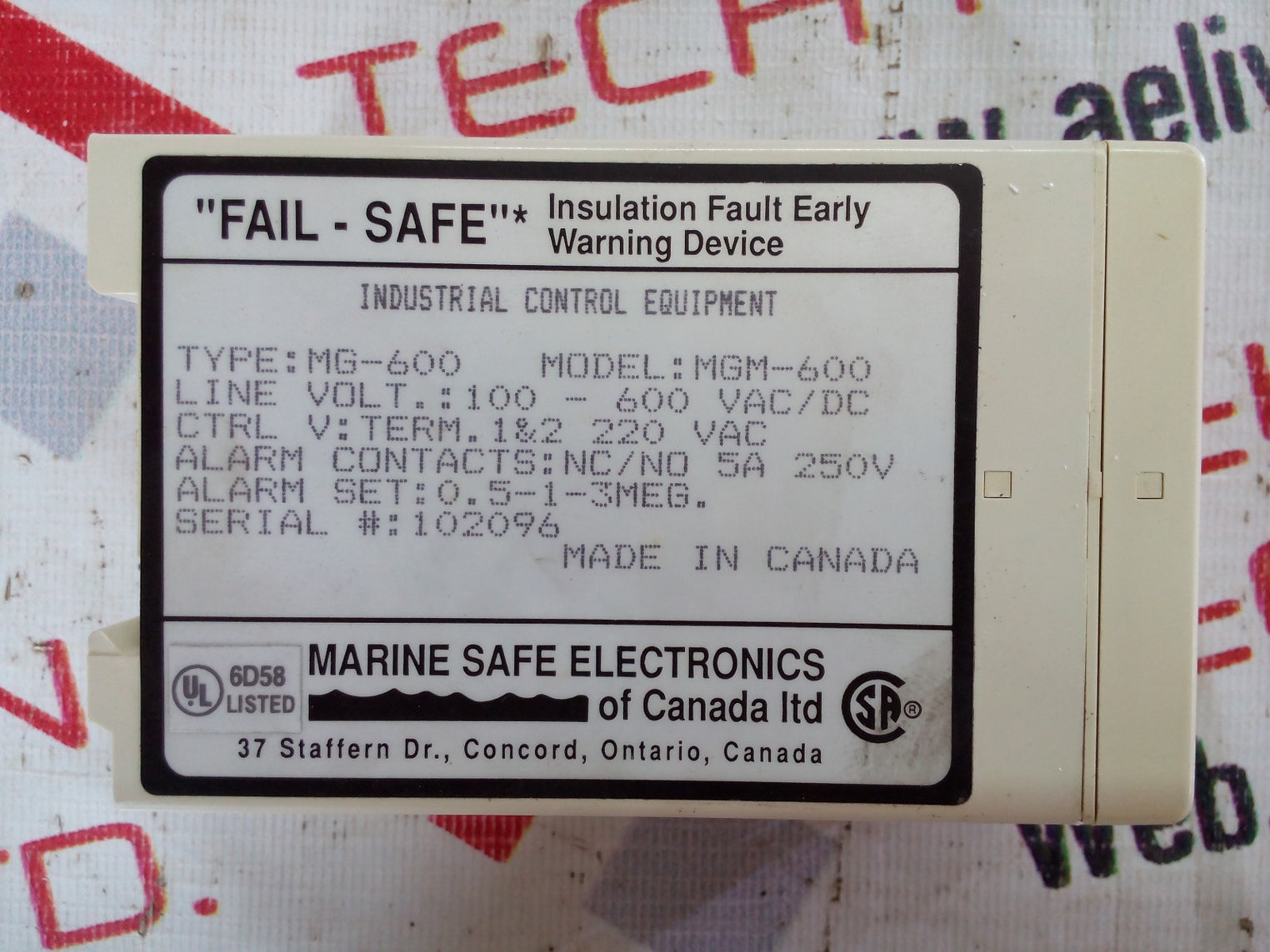 Failsafe mgm-600 insultation fault detector