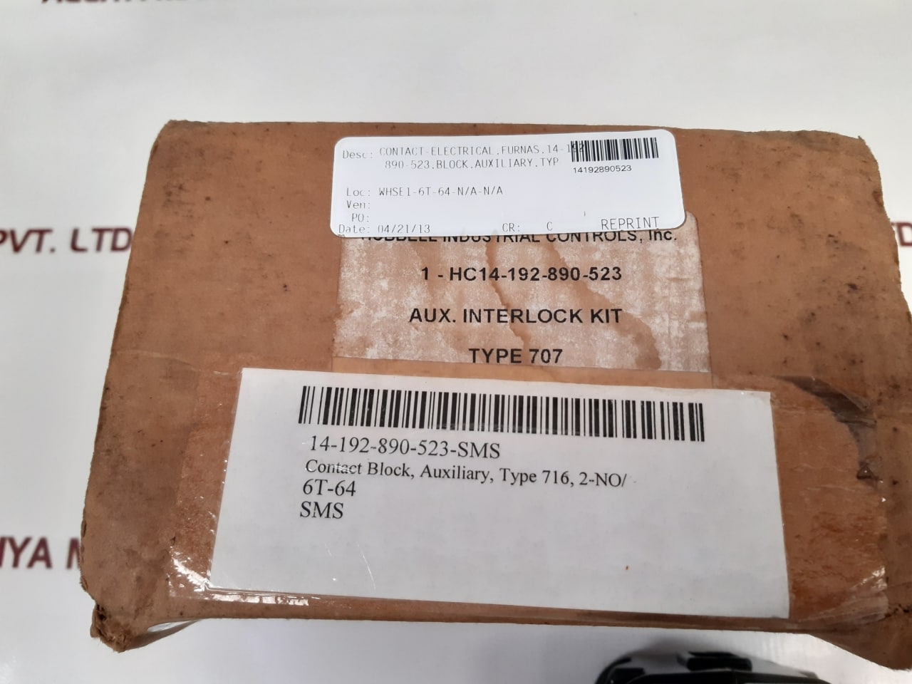 Hubbell Hc14-192-890-523 Aux Interlock Kit