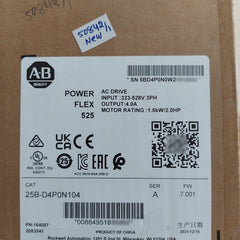 Allen-bradley 25b-d4p0n104 power flex 525 ac drive sealed pack