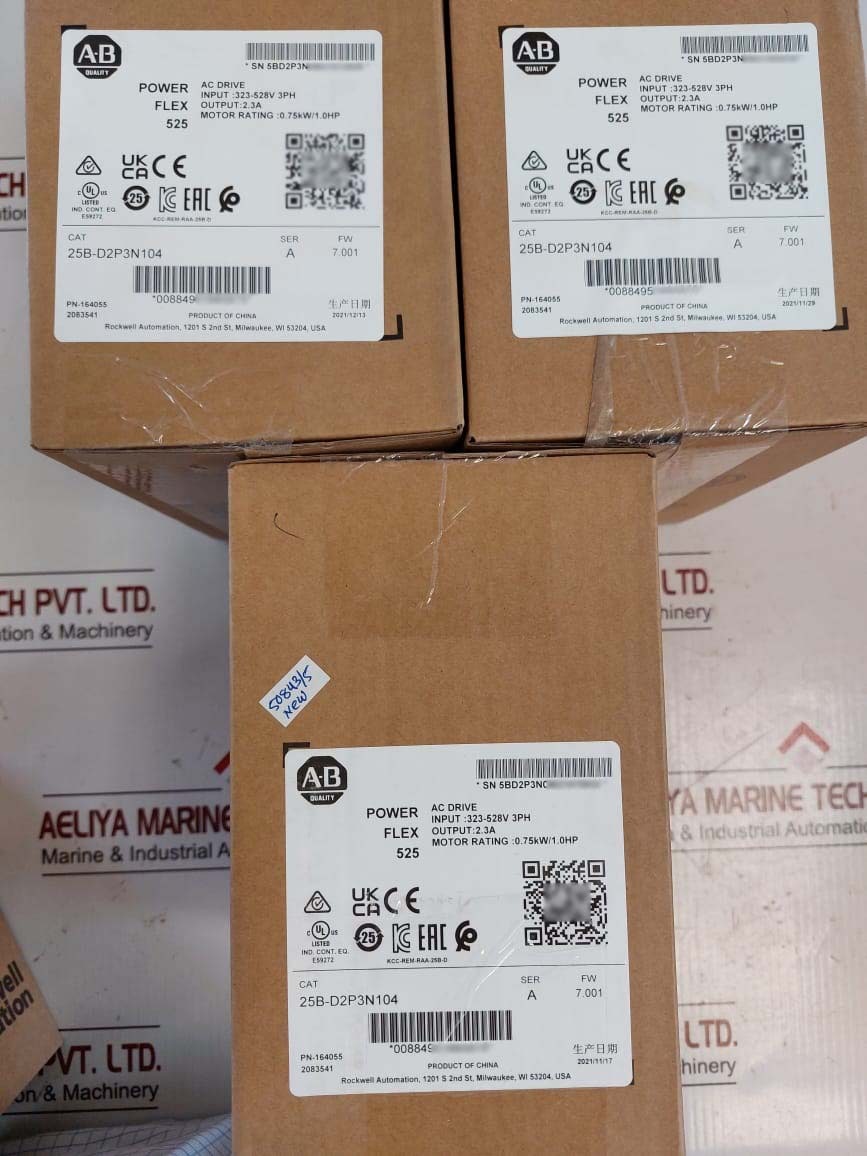 Allen-bradley 25b-d2p3n104 power flex 525 ac drive sealed pack