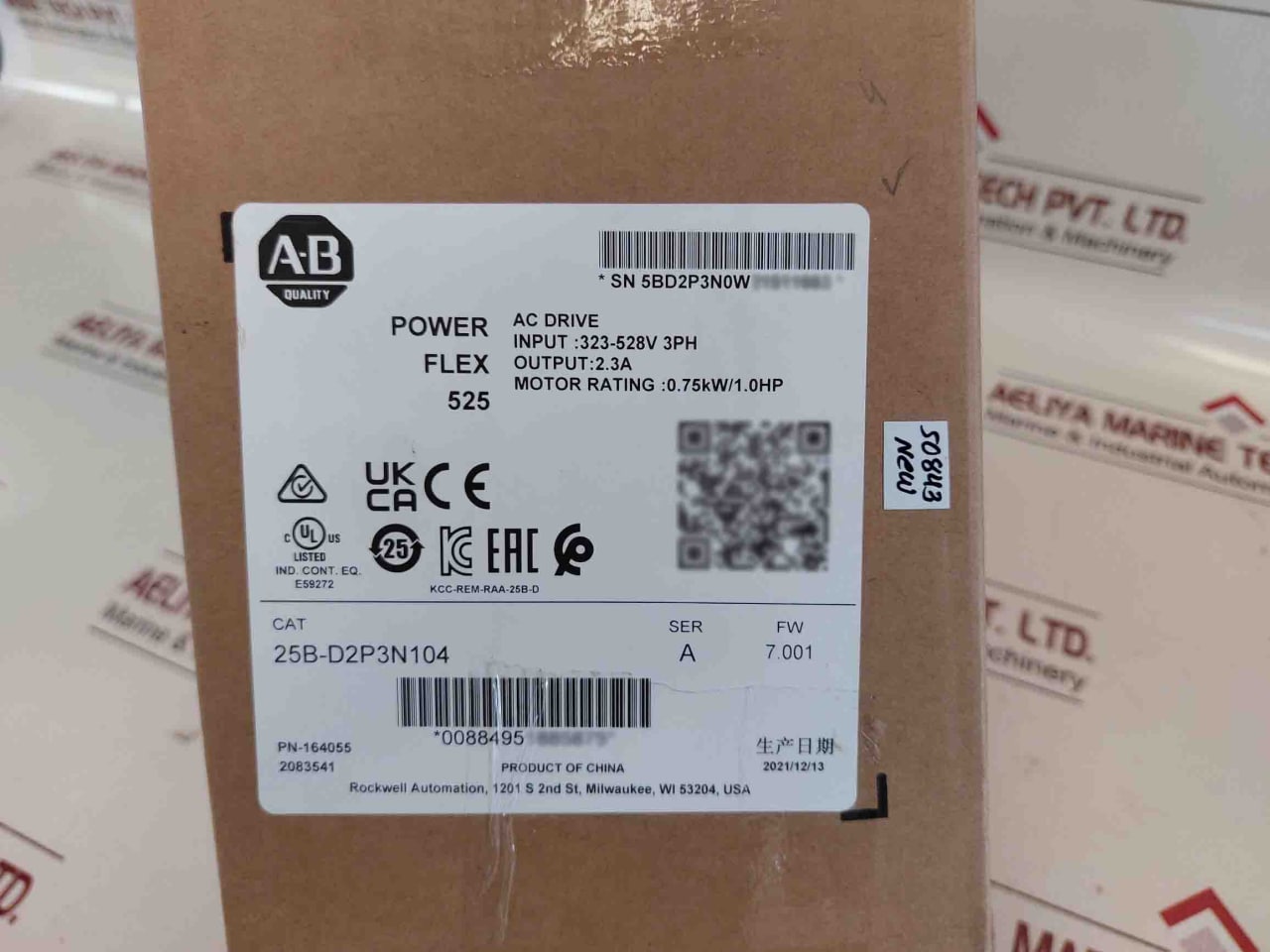 Allen-bradley 25b-d2p3n104 power flex 525 ac drive sealed pack