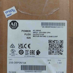 Allen-bradley 25B-d6P0N104 Powerflex 525 Ac Drive Sealed Pack
