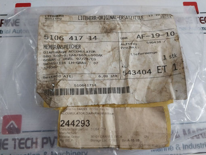 510641714 Diaphragm Accumulator