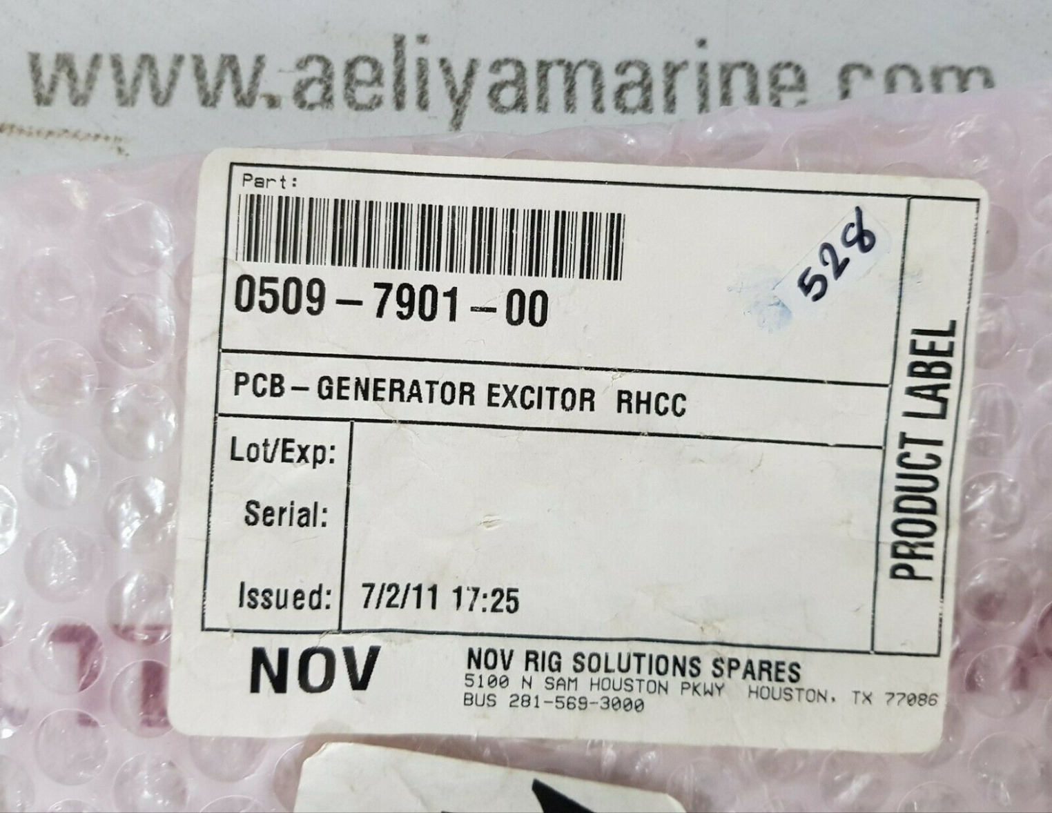 Nov 0509-7901-00 pcb-generator excitor rhcc