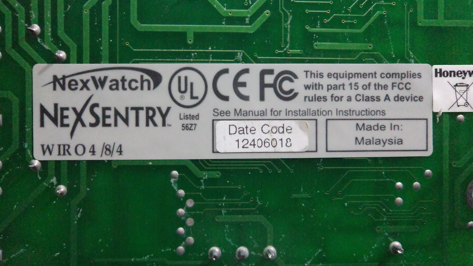 Honeywell wiro 4/8/4 nexwatch nexsentry access control board