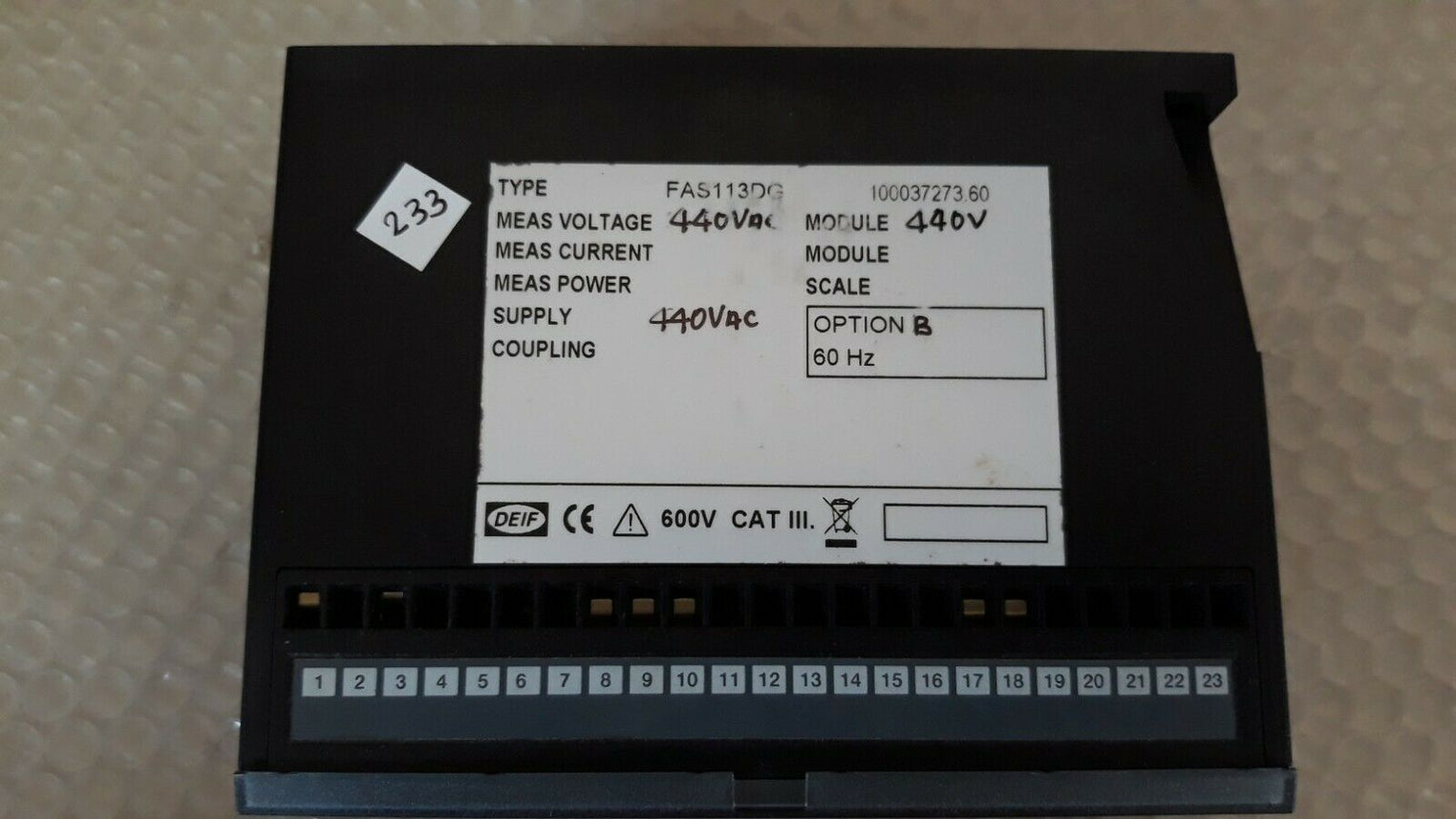 Deif fas113dg closing circuit breaker synchronize controller 