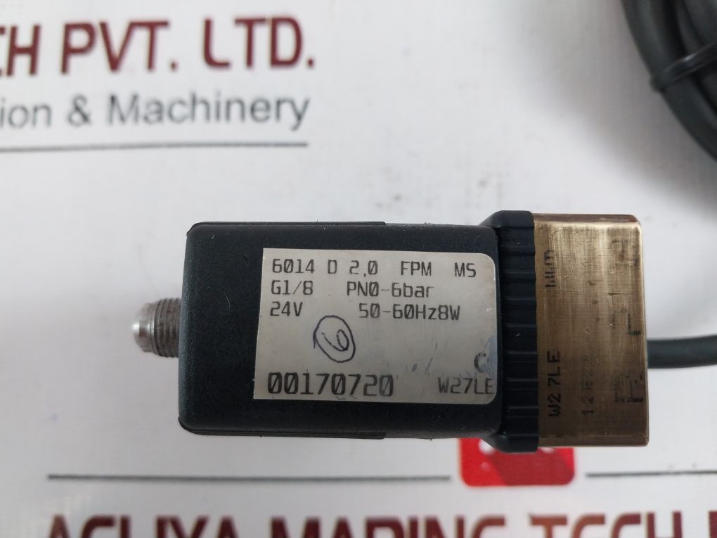 Burkert 6014 D 2,0 Fpm Ms Solenoid Valve 24V 50-60Hz 8W