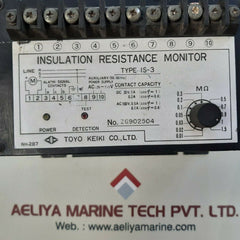 Toyo keiki is-3 insulation resistance monitor