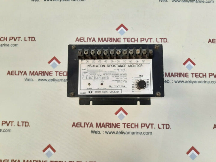 Toyo keiki is-3 insulation resistance monitor
