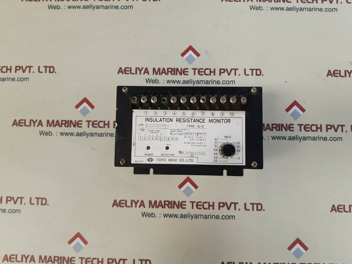 Toyo keiki is-3 insulation resistance monitor ac 24~27.6v