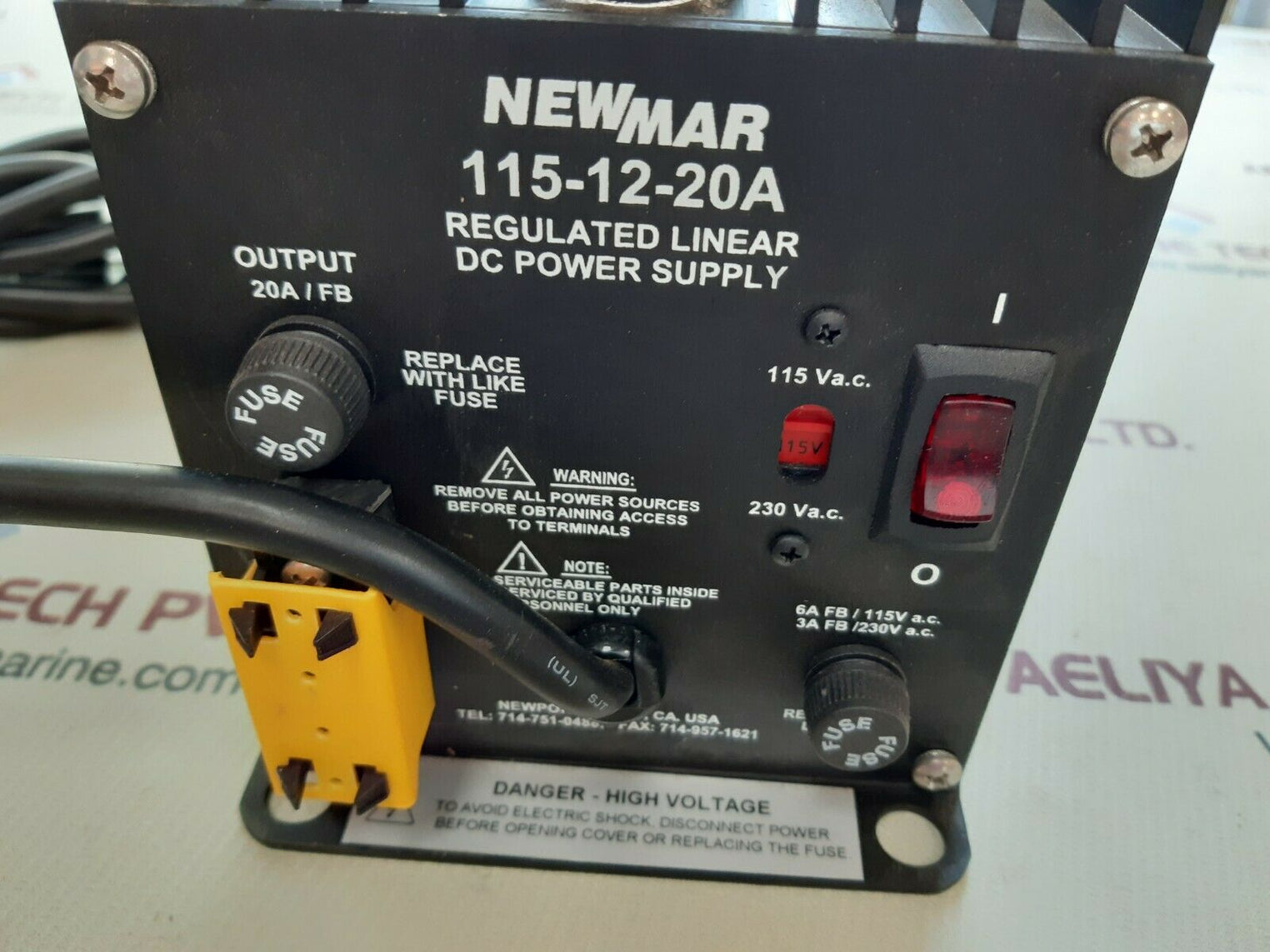Newmar 115-12-20a dc power supply 12v 20a