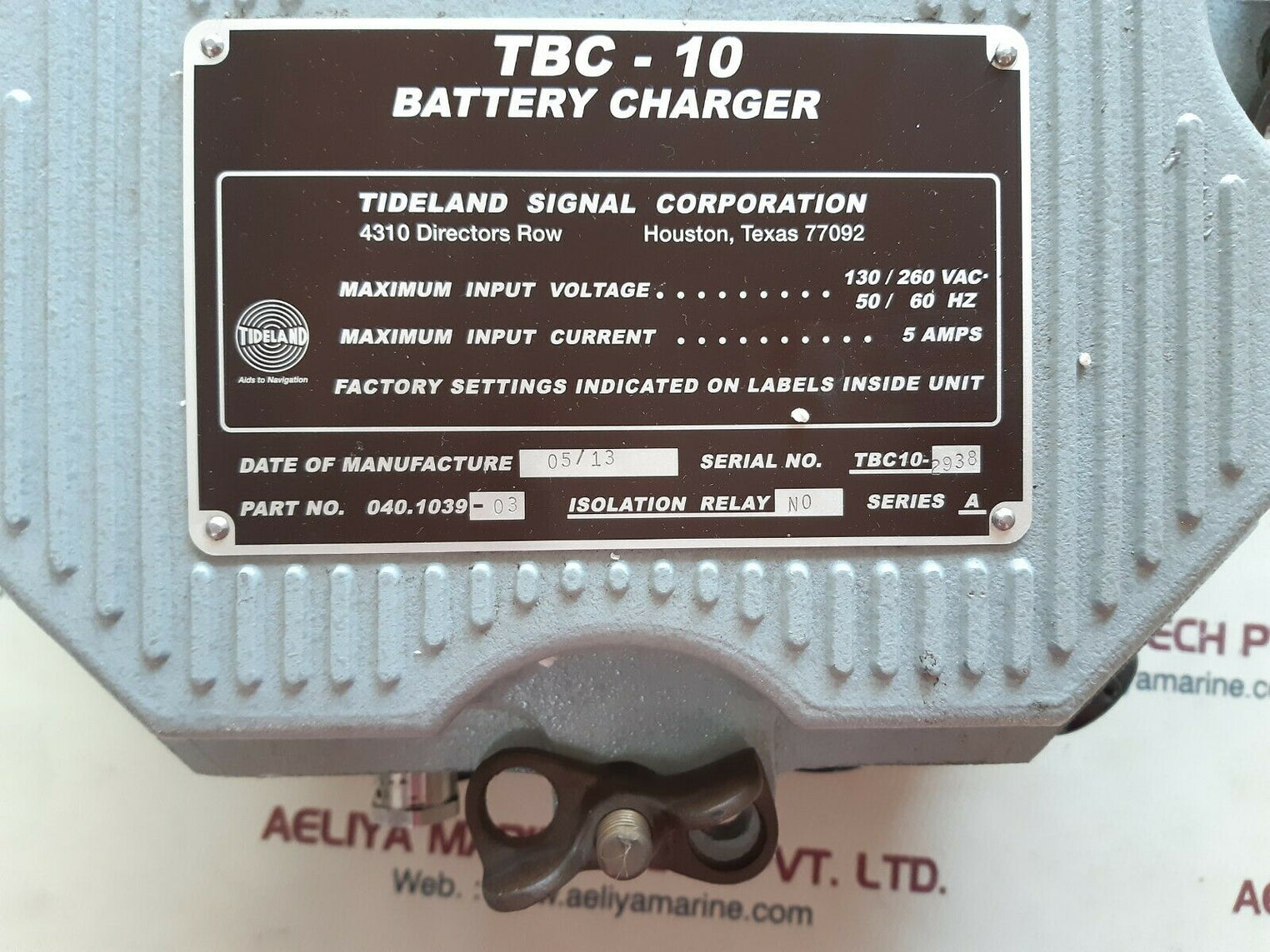 Tideland signal tbc-10 battery charger 040.1039-03 ser.A