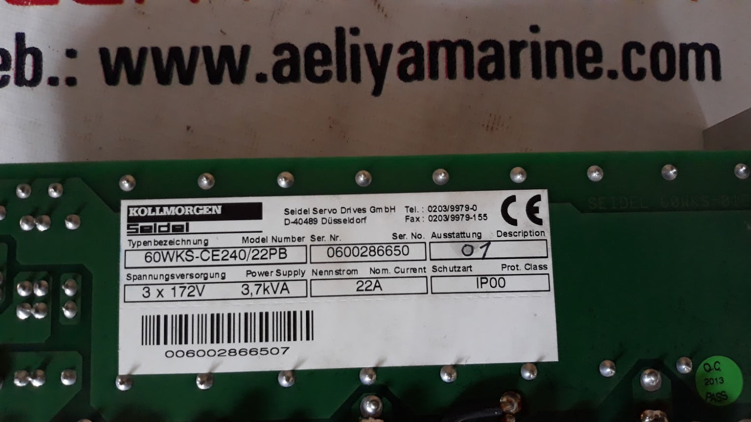 Kollmorgen seidel 60wks-ce240/22pb