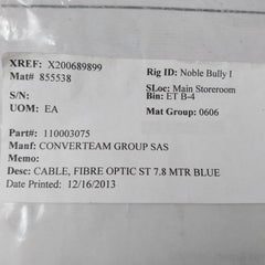 Ge Fibre Optic Cable St 7.8M Blue St-st Simplex 62.5/125