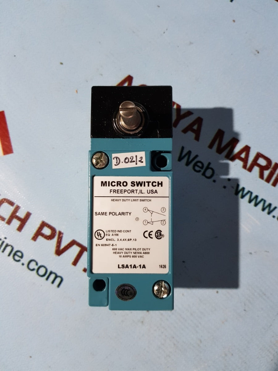 Honeywell lsa1a-1a micro switch 10a 600vac