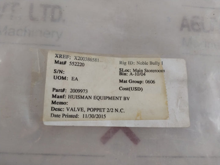 Sun Hydraulics Daaa Mcn Solenoid Valve With 760224, Lofa 8Dn Poppet Valve Set