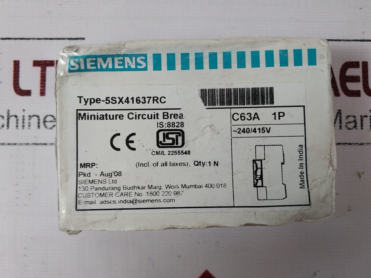 Siemens 5Sx41 Miniature Circuit Breaker 