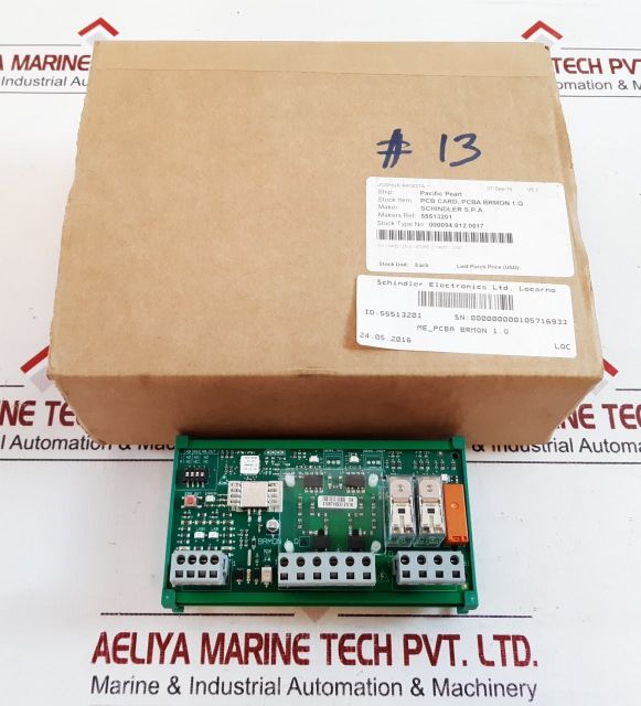 Schindler Electronics Brmon 1.Q Elevator Control Board 55513201
