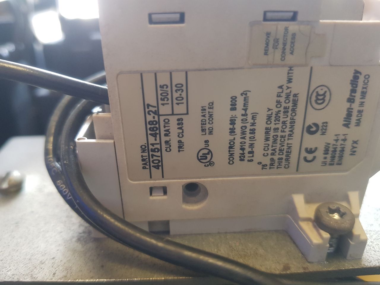 Allen Bradley 505-eod-a2M Reversing Starter 460-575V 100Hp