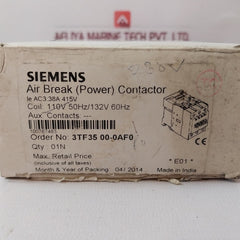 Siemens 3Tf35 00-0Ap0 Air Break (Power) Contactor 230V 50Hz 276V 60Hz