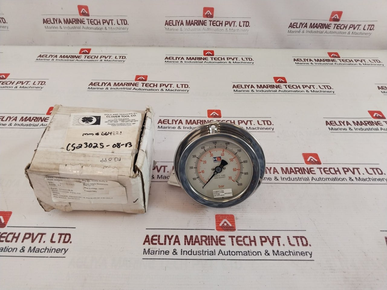 Stewarts 316 S.S Liquid Pressure Gauge 0-1000 Psi