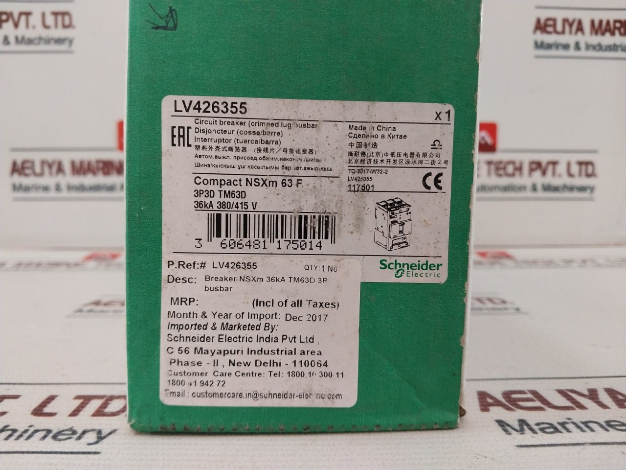 Schneider Electric Lv426355 Circuit Breaker 50/60Hz
