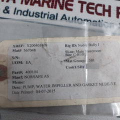 Norsafe 400104 Water Impeller And Gasket Pump