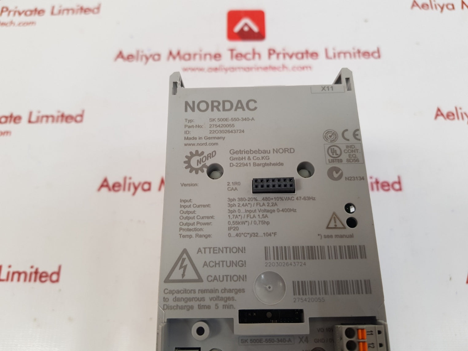 Nordac sk 500e-550-340-a inverter 275420055
