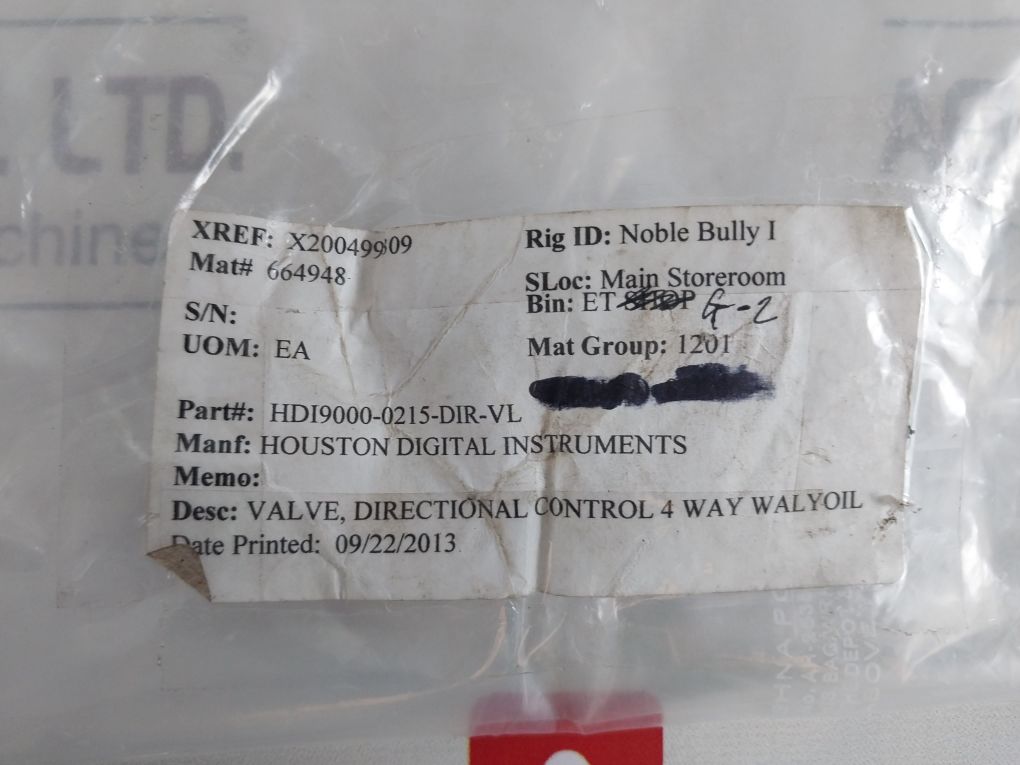 Houston Digital 7Gh121100 Directional Control Valve