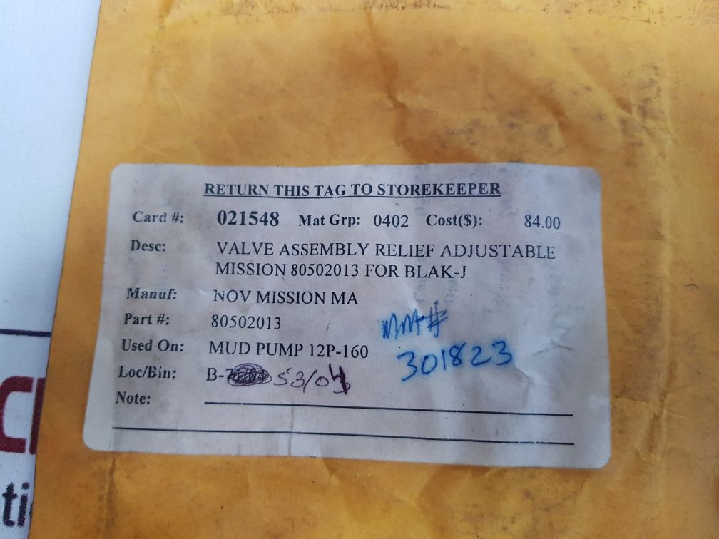 Nov 80502013 Adjustable Relief Valve