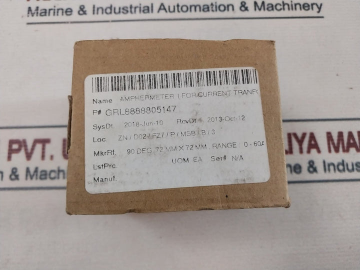 Crompton Instruments E243-02A-spec Din Standard Amphermeter
