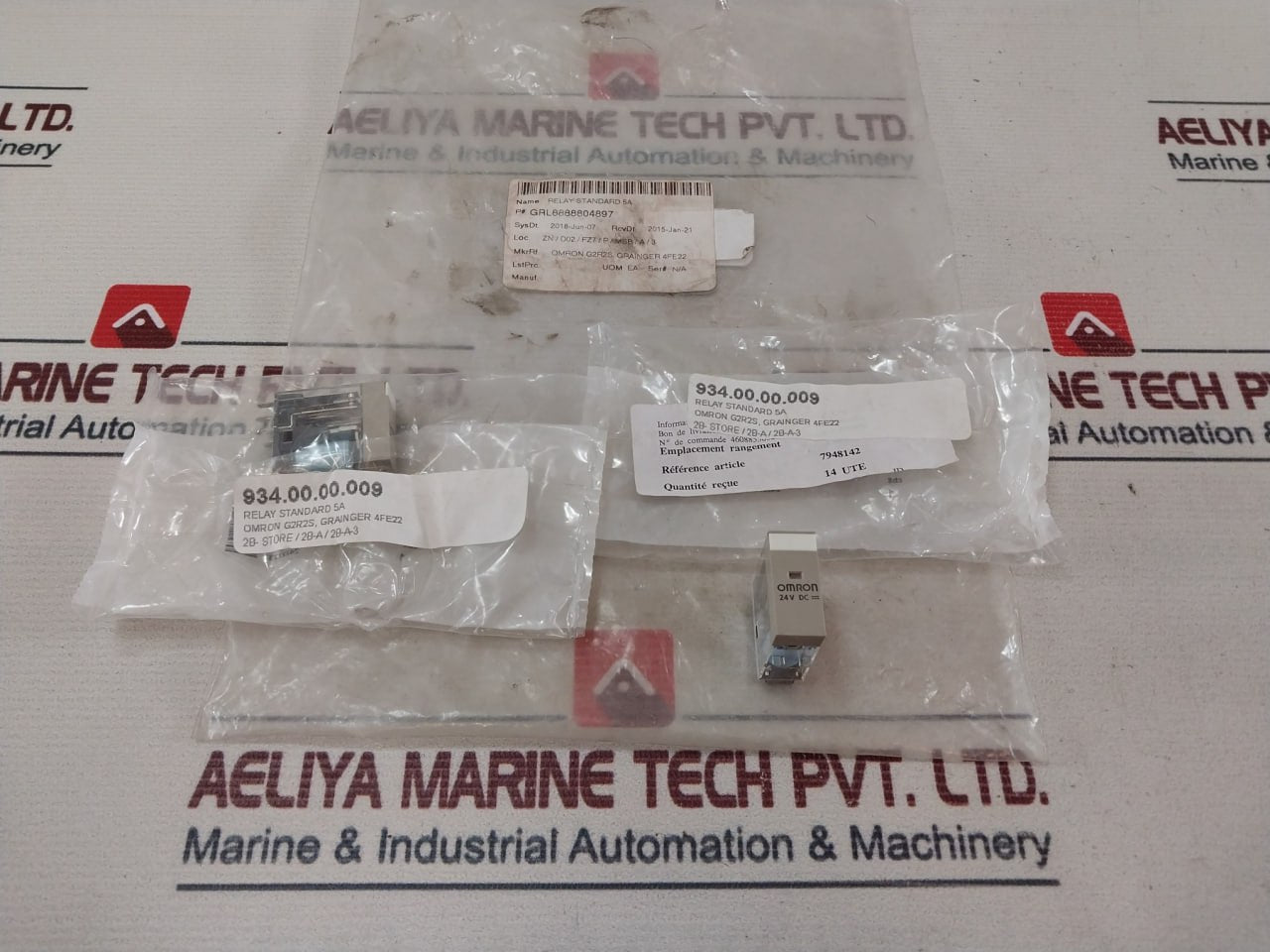 Lot Of 6X Omron G2R-2-s (S) General Purpose Relay