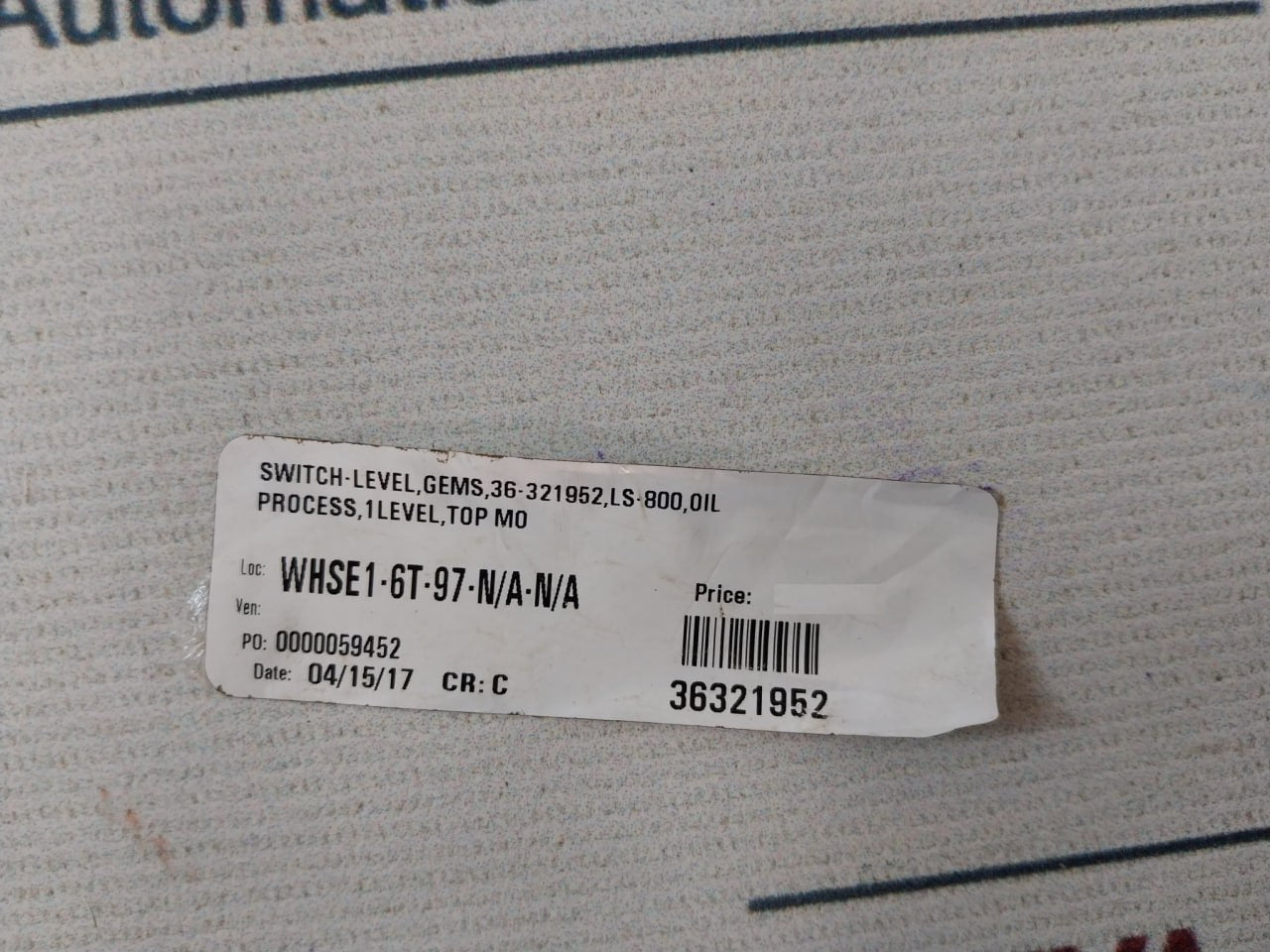 Gems Ls-800 Level Switch 20 Va