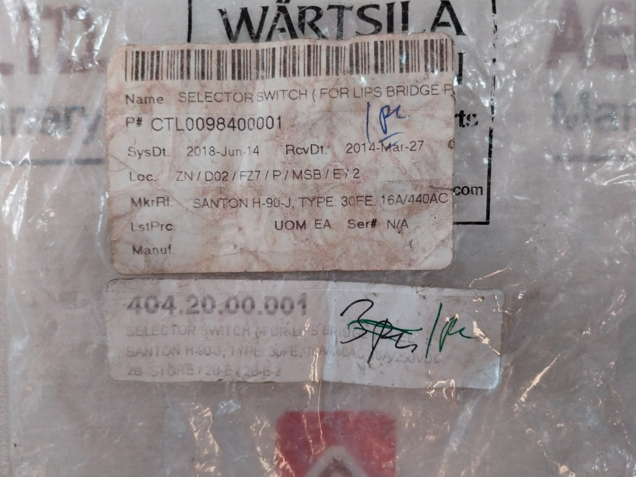 Santon 30Fe Selector Switch 440V 50Hz