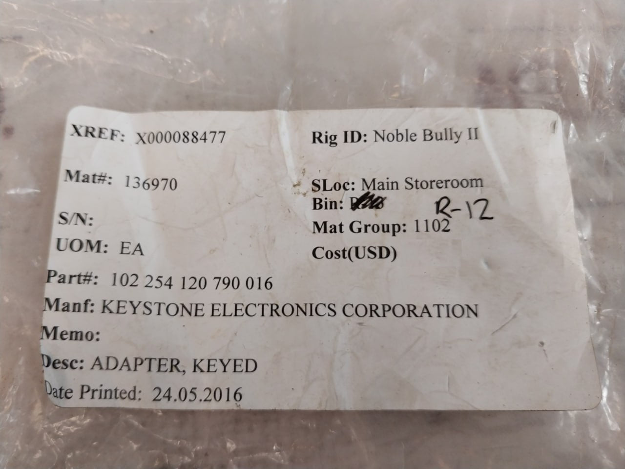 Keystone 102 254 120 790 016 Stem Adapter