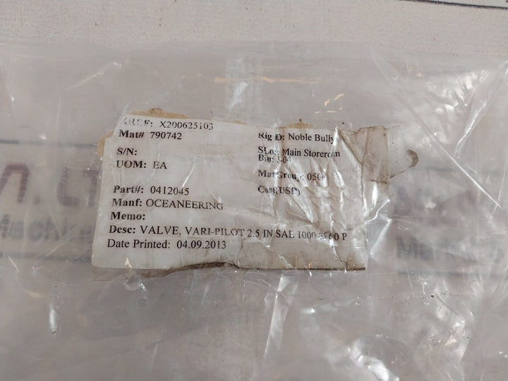Dtl Technologies Cv01021 Variable Pilot Valve 5000 Psi
