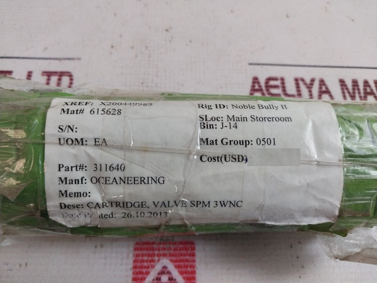 Oceaneering 0311640 Rev- B Cartridge Valve Set